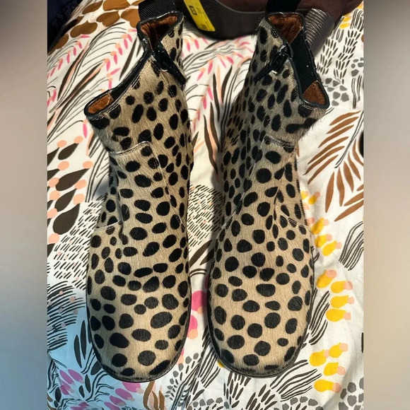 JOSEPH Leopard Print Ankle Boots 37.5 - Picture 2 of 5